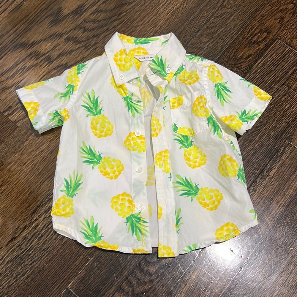 Janie and Jack pineapple summer shirt